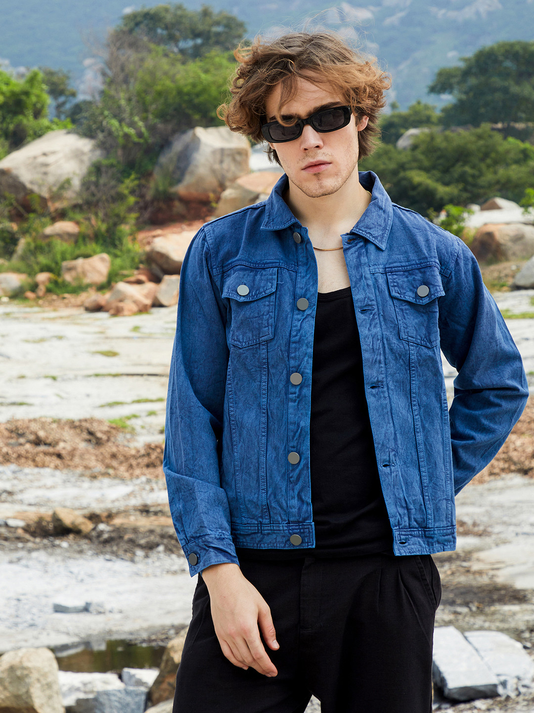 CAHOOT Men Windcheater Denim Jacket