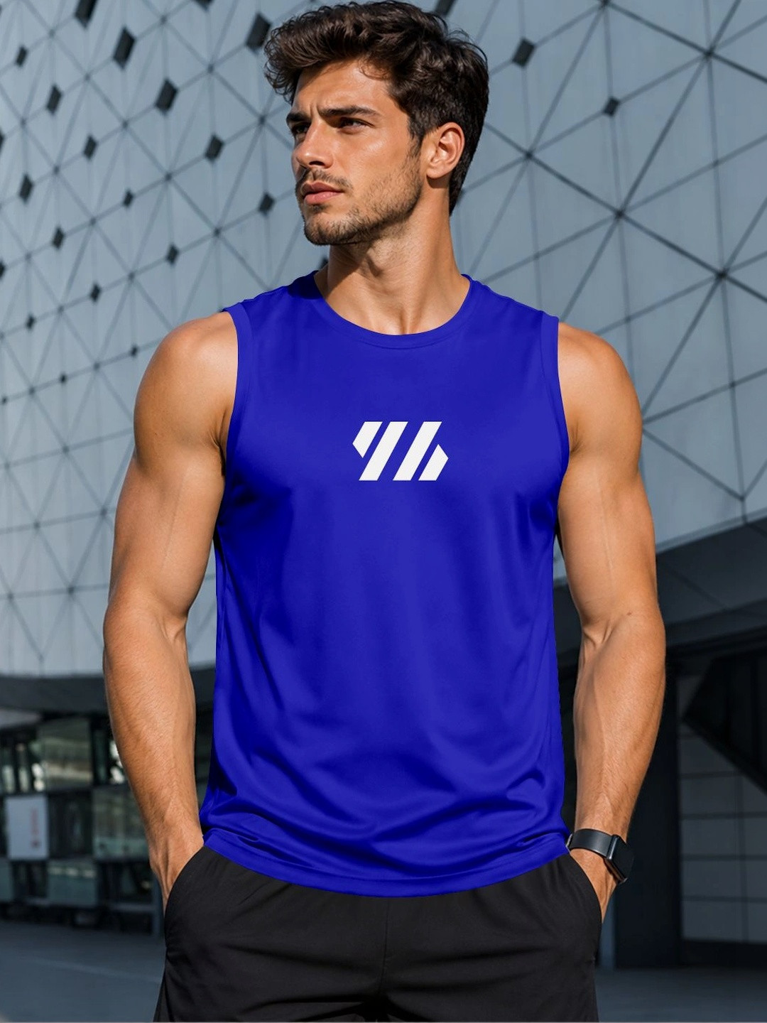 FTX Men Brand Logo Printed T-shirt