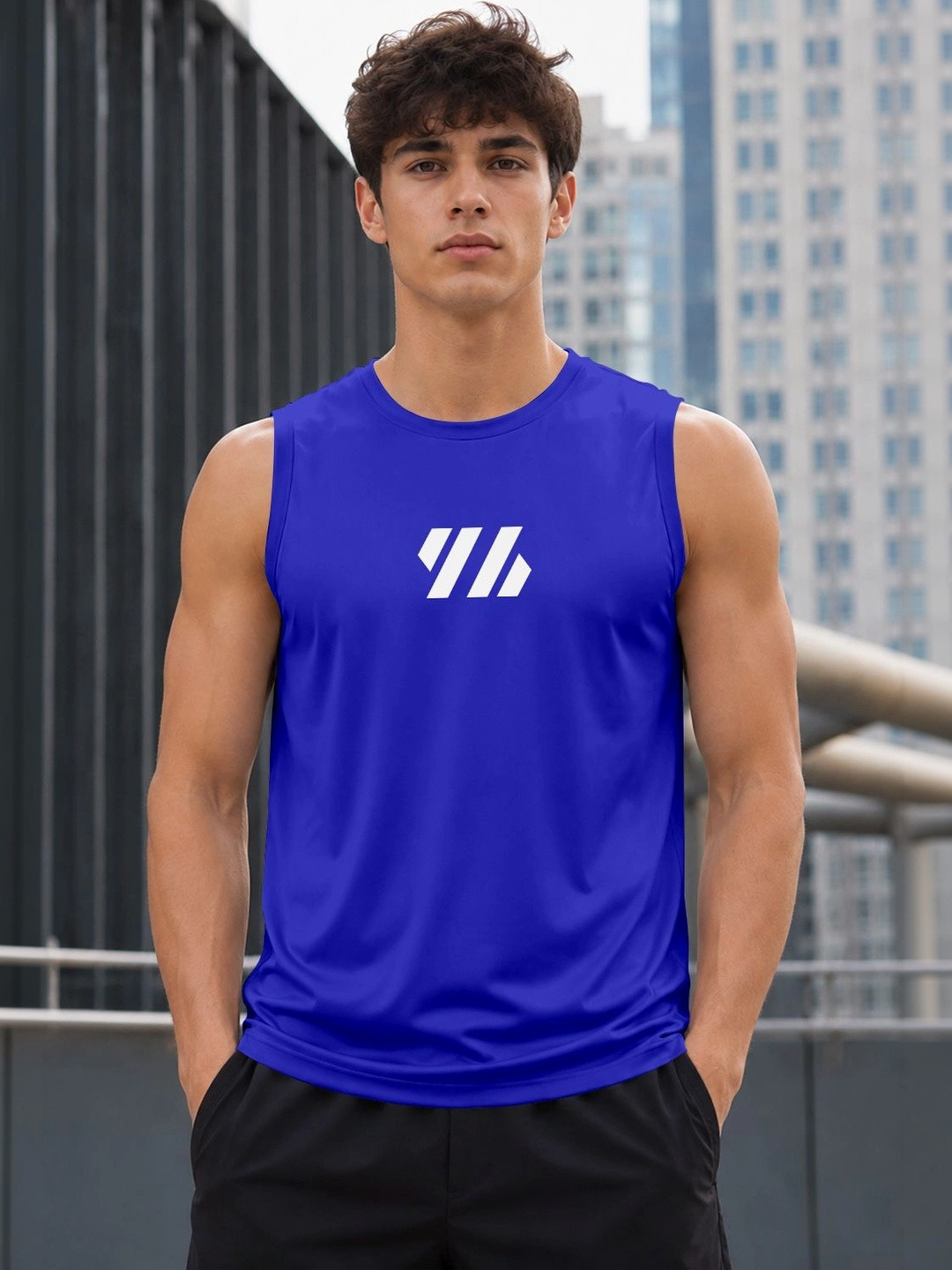 FTX Men Brand Logo Printed T-shirt