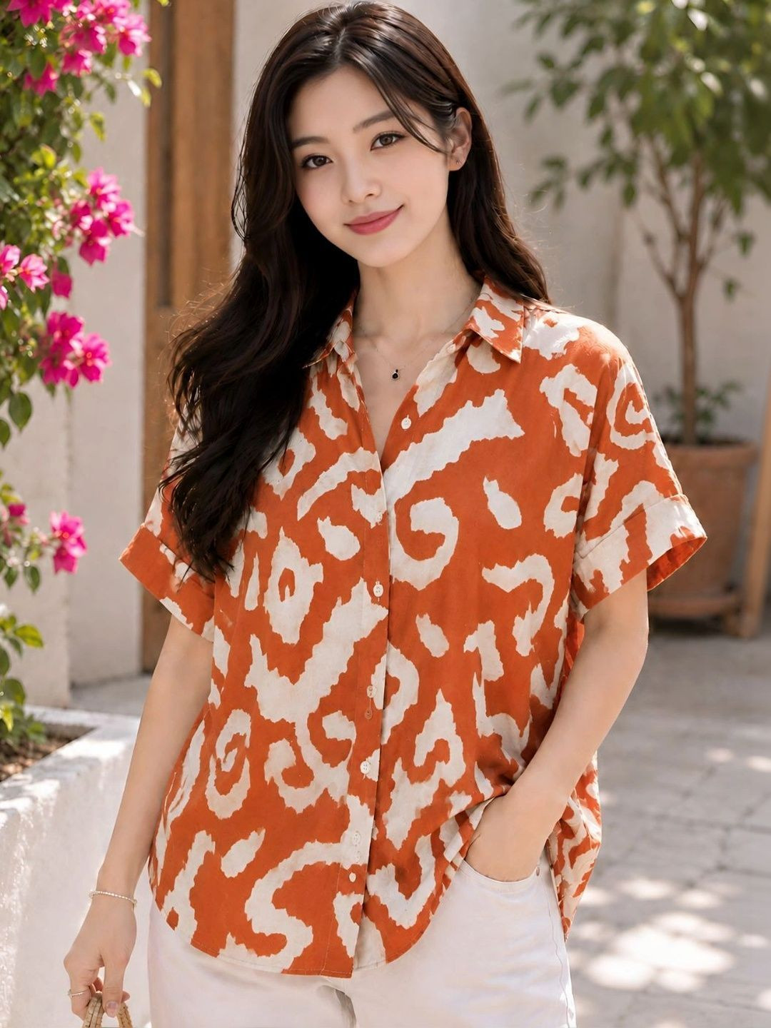 Athena Women Tribal Print Shirt
