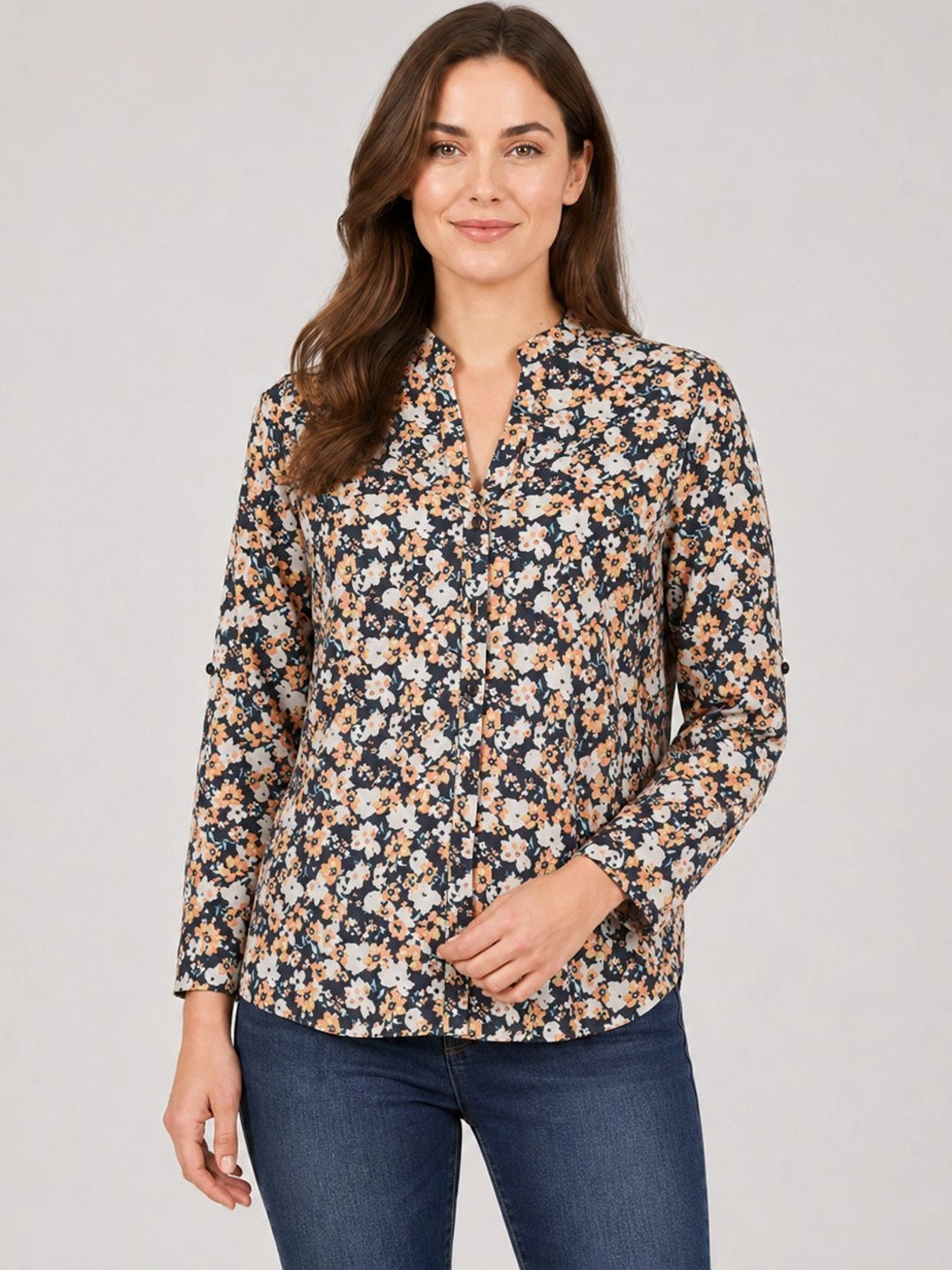 HERE&NOW Floral Print Cotton Top