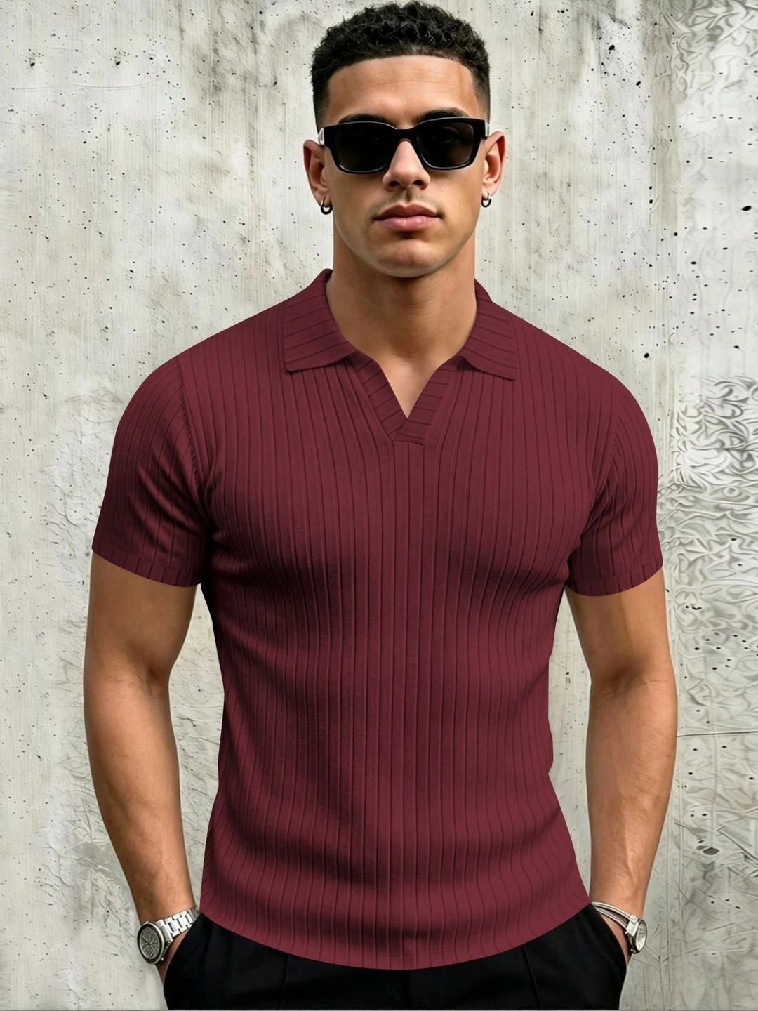 MODALEN Men Polo Collar T-shirt