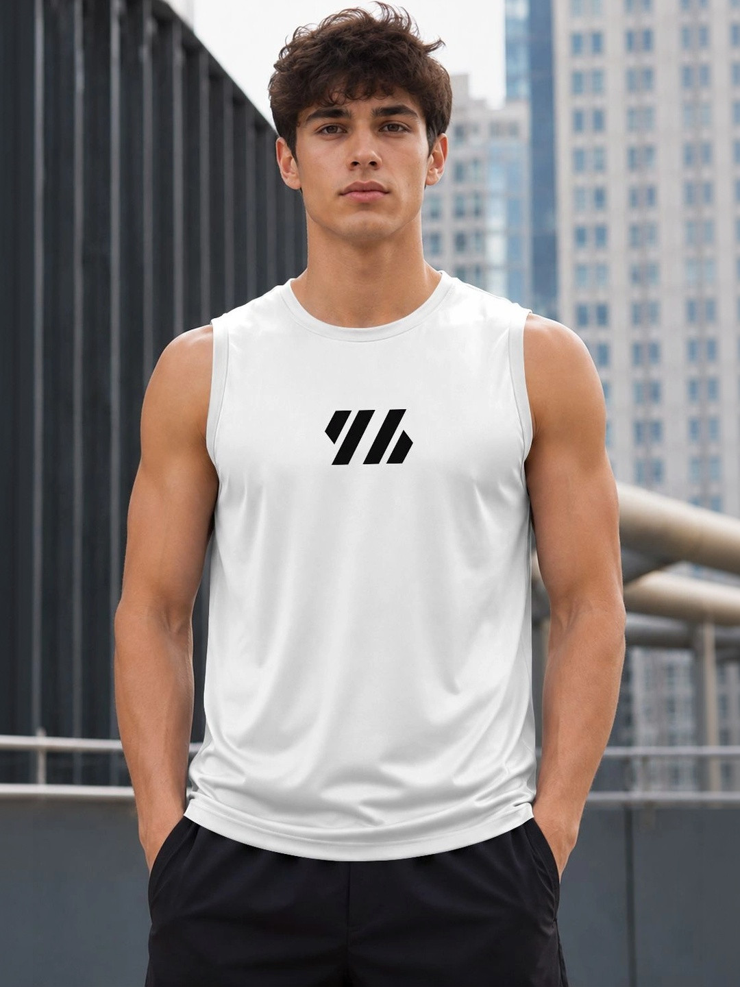 FTX Men Brand Logo Printed T-shirt