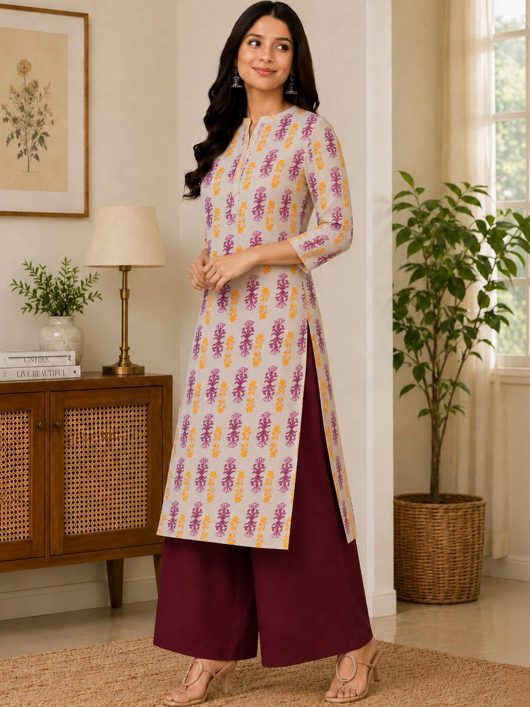 FABZARI Women Ethnic Motifs Printed Kurta