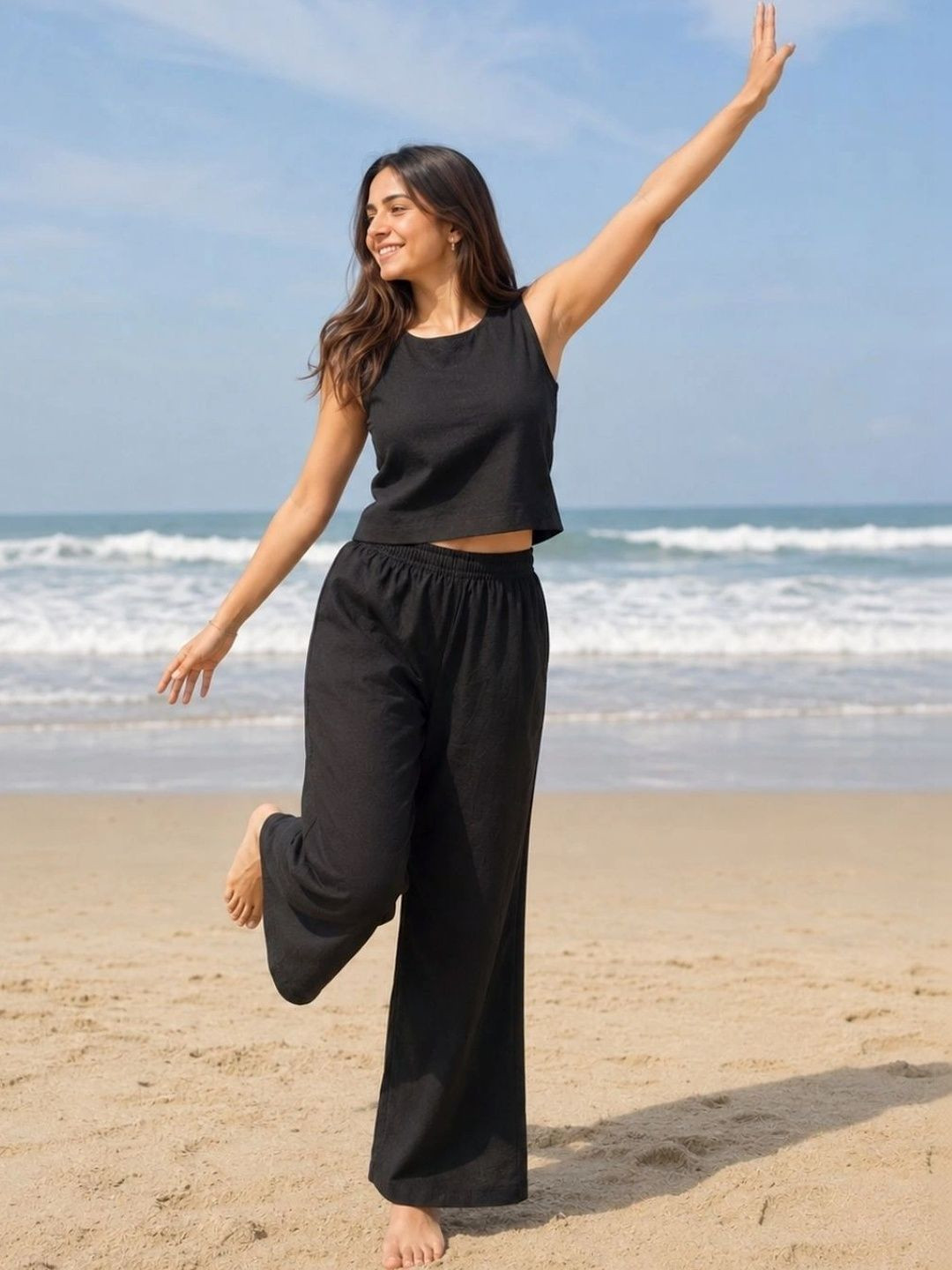 swingal Solid Top with Palazzos