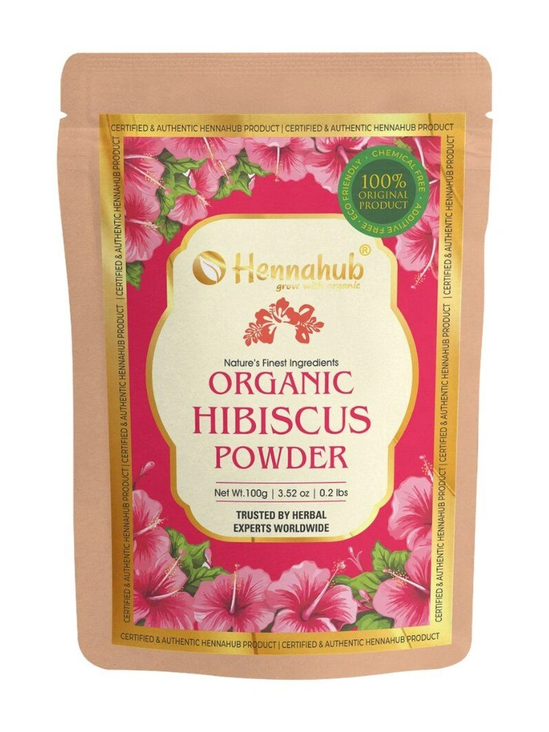 HENNAHUB Hibiscus Powder For Conditioning Hair & Revitalizing Skin-100g