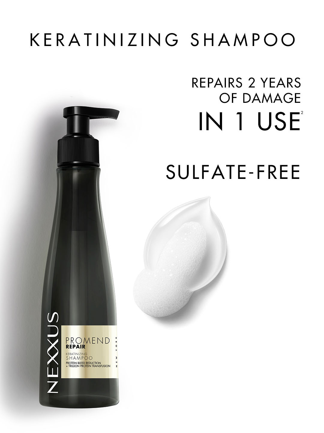 Nexxus Promend Bond Repair Sulfate-Free Shampoo for Damaged Hair with Keratin - 250ml