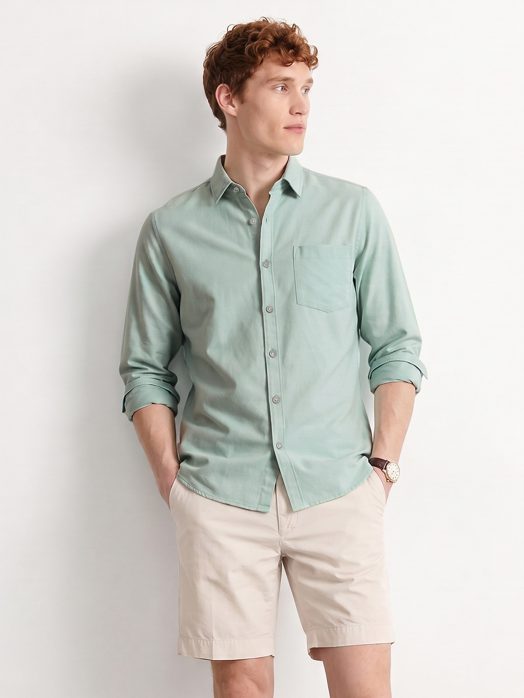 Mast & Harbour Men Spread Collar Casual Shirt