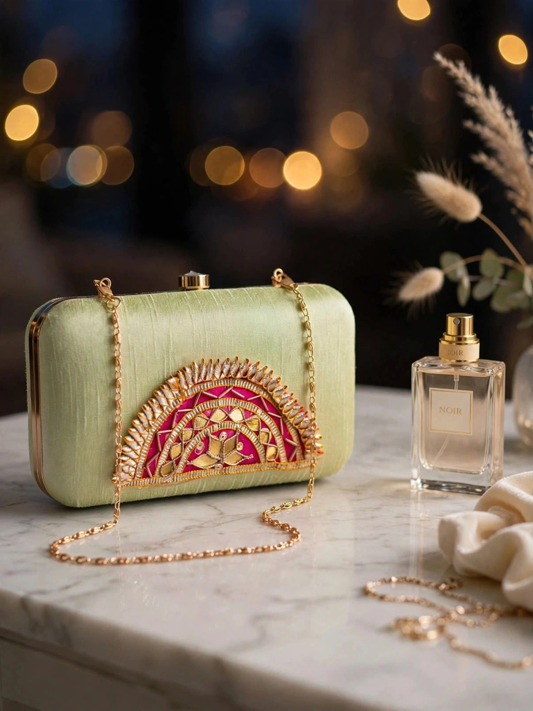BYRA Printed Box Clutch