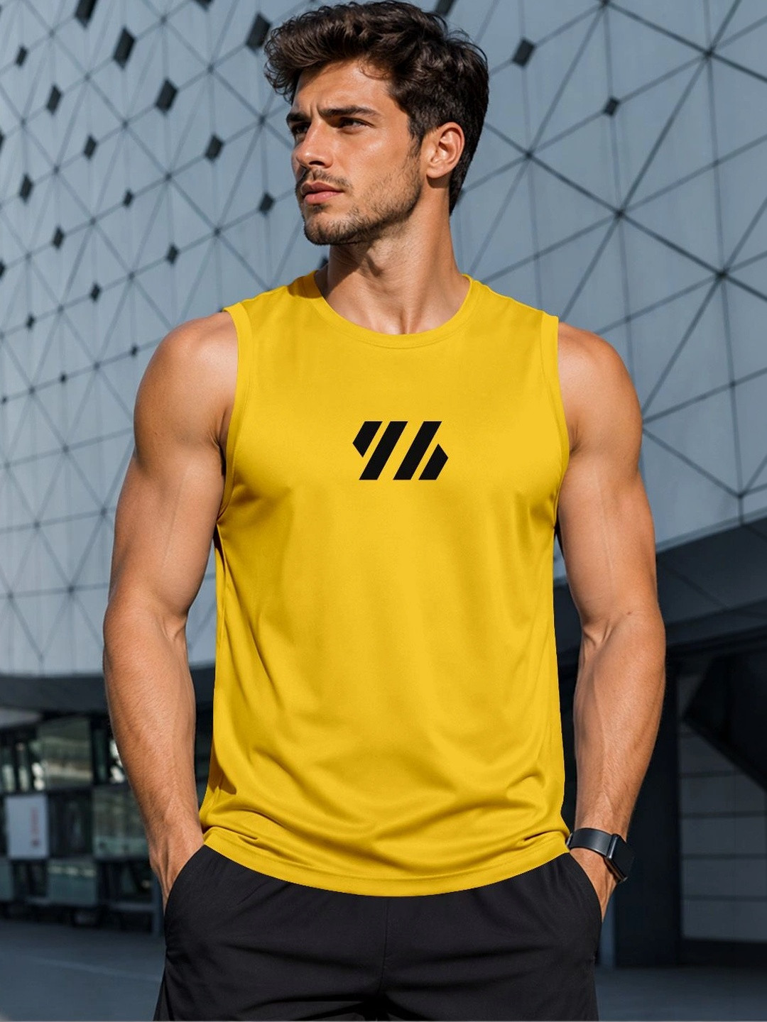 FTX Men Brand Logo Printed T-shirt