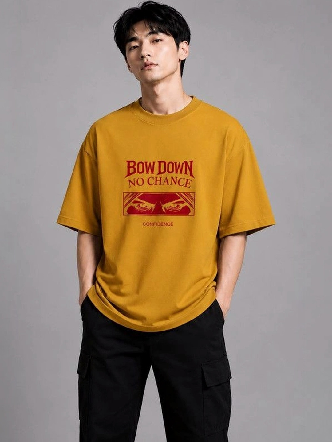 9TUNKI Men Typography Printed Pure Cotton T-shirt