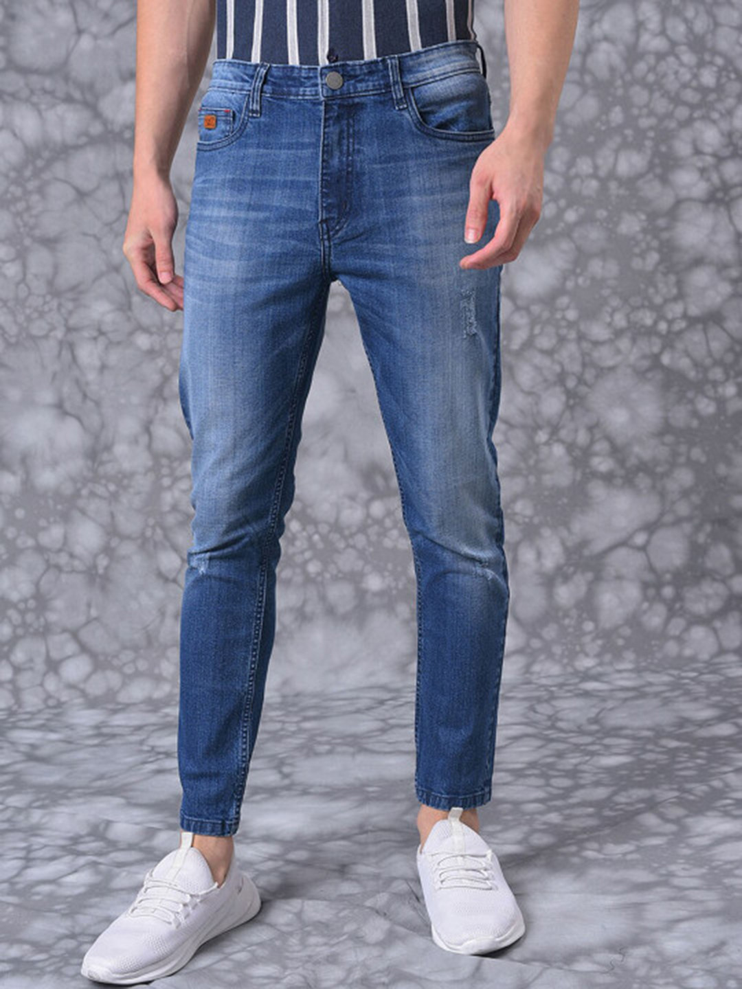 CAHOOT Men Smart Slim Fit Clean Look Heavy Fade Stretchable Jeans