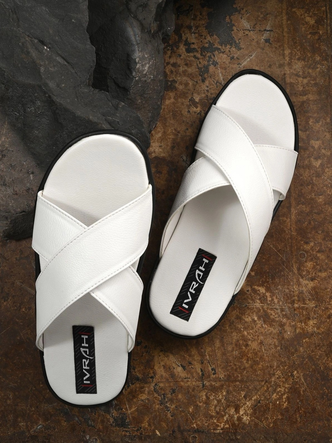 IVRAH Men White Comfort Sandals