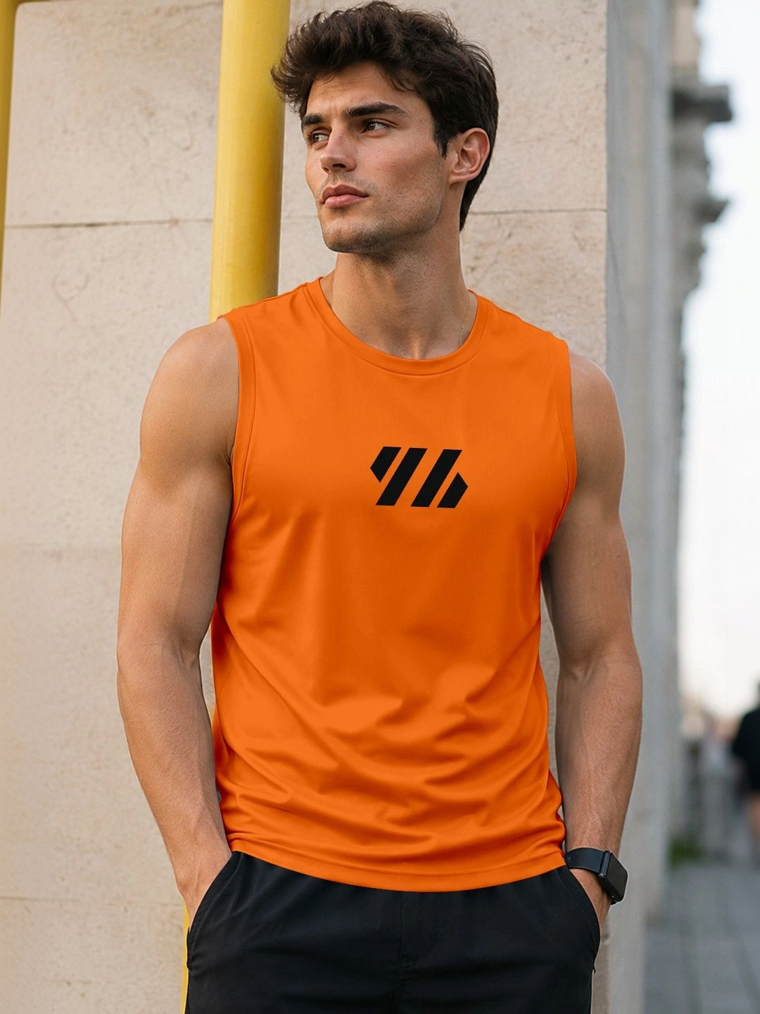 FTX Men Brand Logo Printed T-shirt