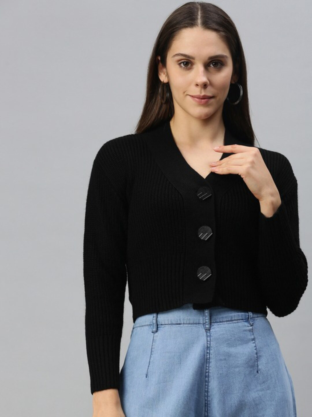 PINACOLADA Self Design Cable Knit Cardigan