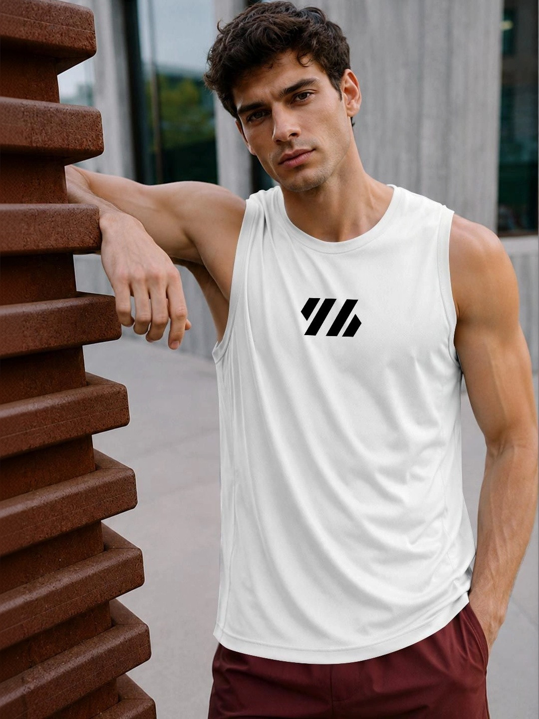 FTX Men Brand Logo Printed T-shirt