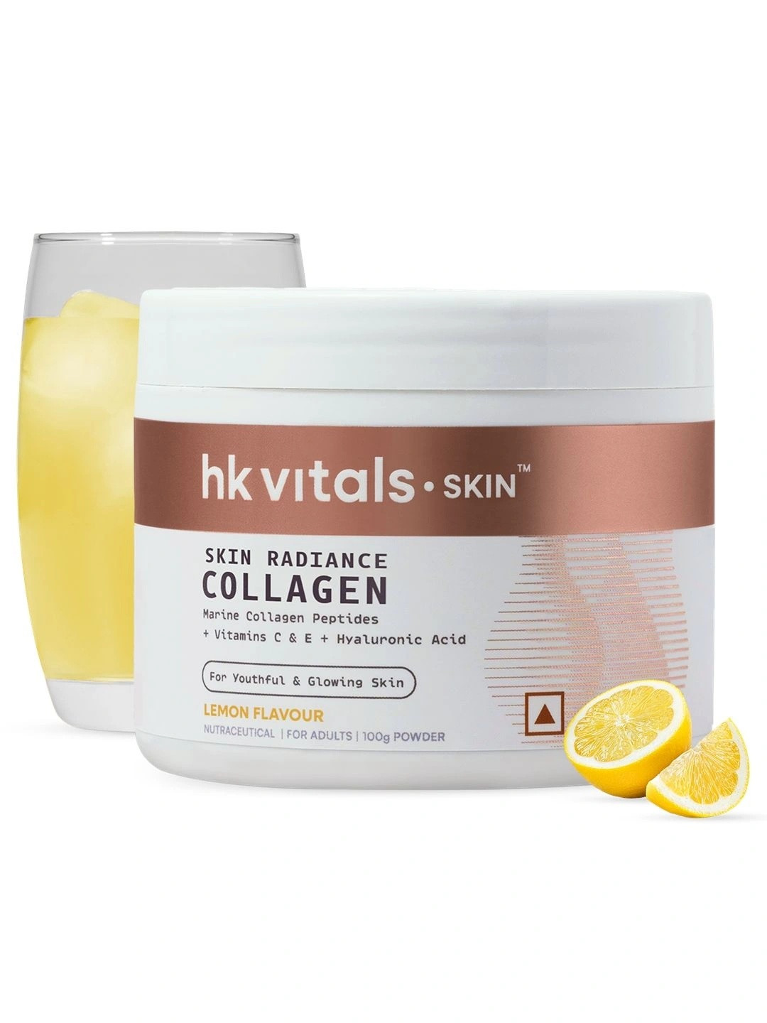 HK VITALS Skin Radiance Marine Collagen Supplement- 100 g- Lemon