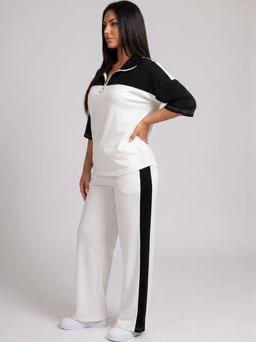 Mauex Women Colourblocked Top with Trousers