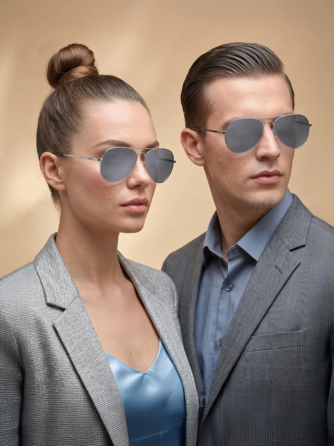 IDEE Unisex Aviator Sunglasses With UV Protected Lens IDS2500C47SG