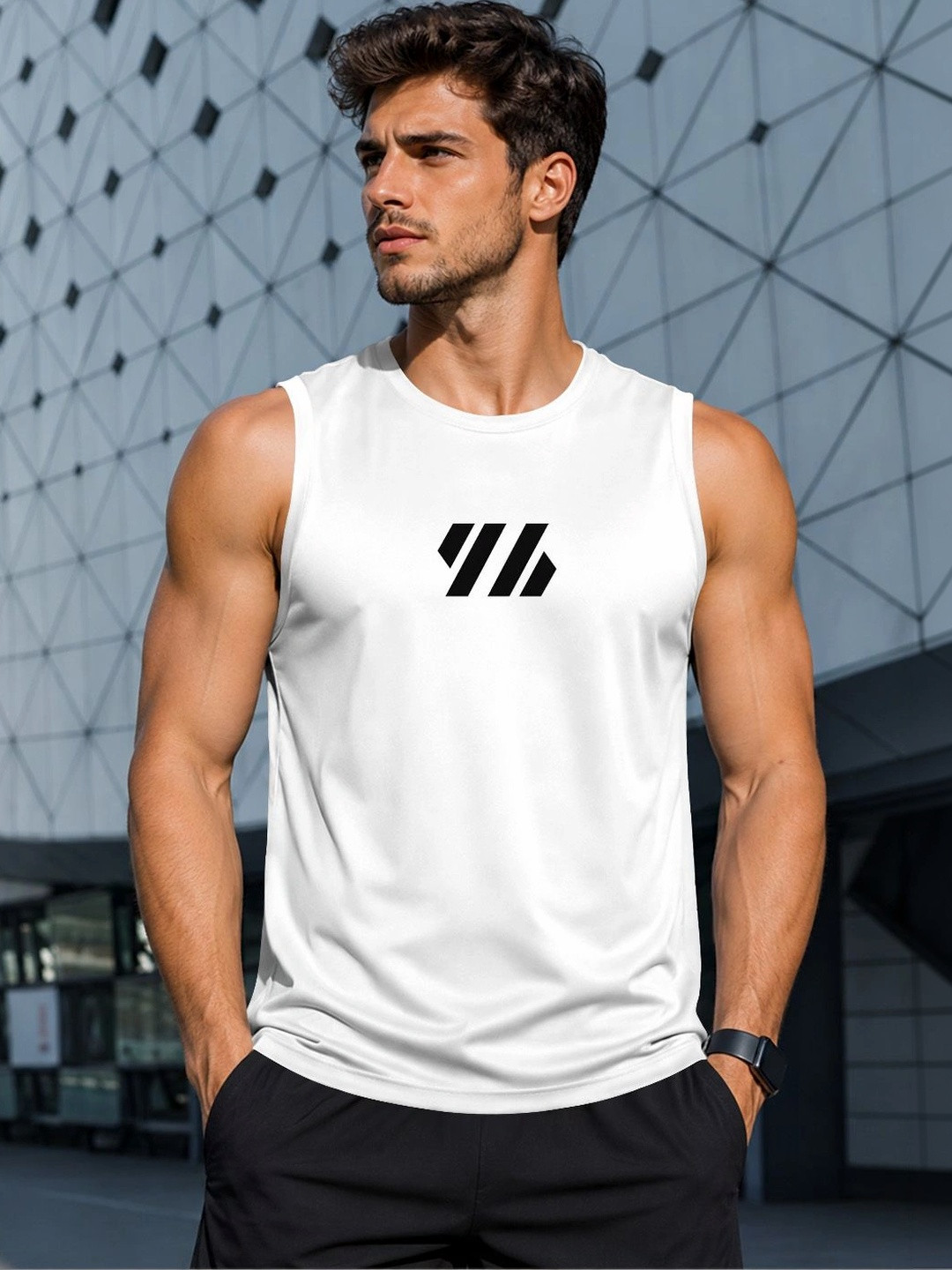 FTX Men Brand Logo Printed T-shirt