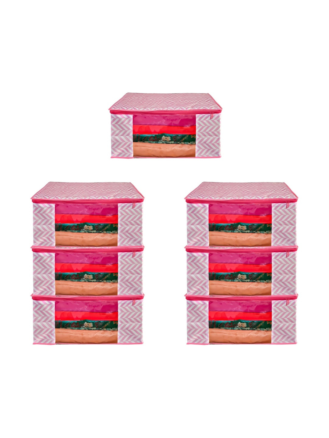 AARON INC Pink Set of 6 Reusable Suit Organiser Organisers