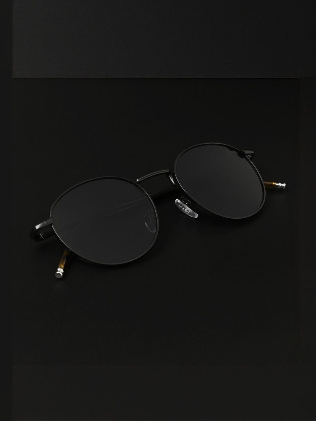 IFLASH Unisex Round Sunglasses With UV Protected Lens 998 FULL BLACK
