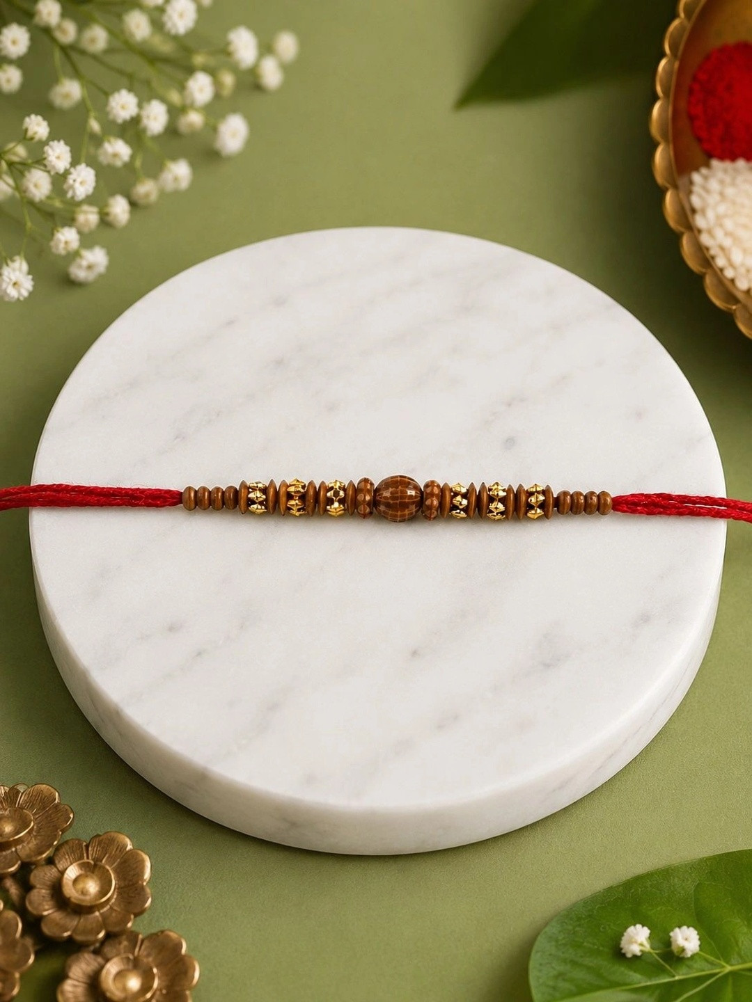 Anouk Rakhi With Roli Chawal & Greeting Card