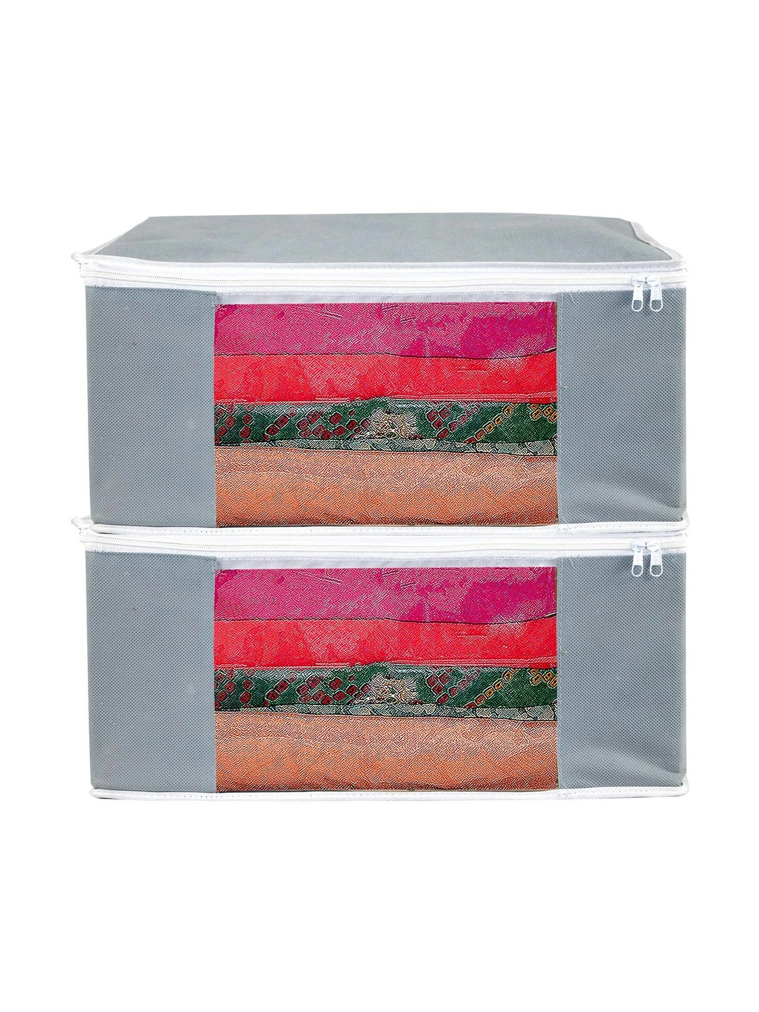 AARON INC Grey Set of 2 Reusable Sweater Bag Organisers