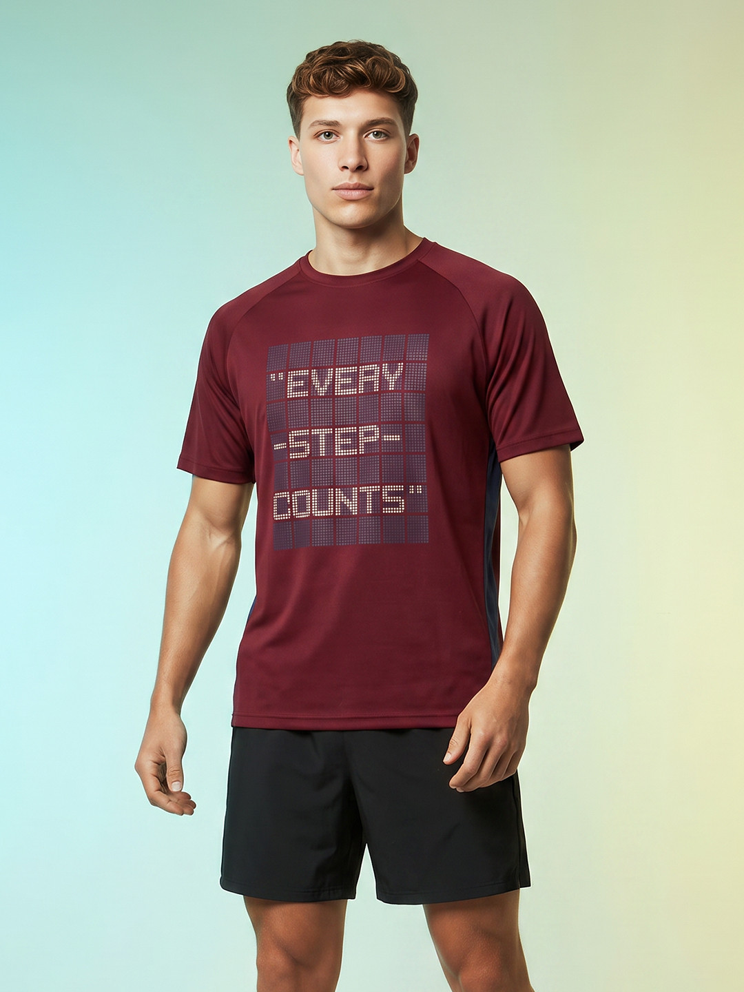 HRX by Hrithik Roshan Typography Printed Rapid Dry Running T-shirt