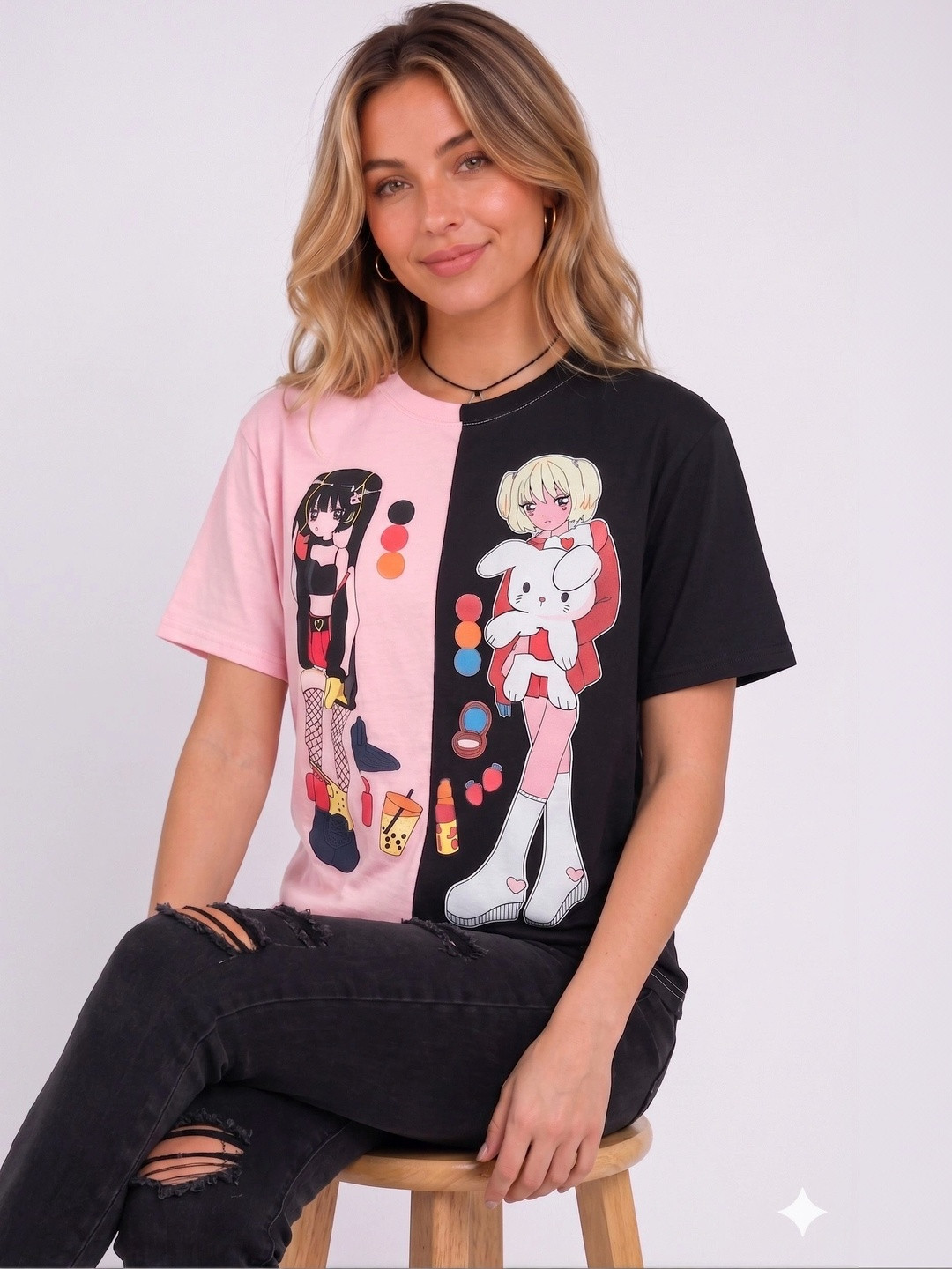 Kook N Keech Women Printed Drop-Shoulder Sleeves T-shirt