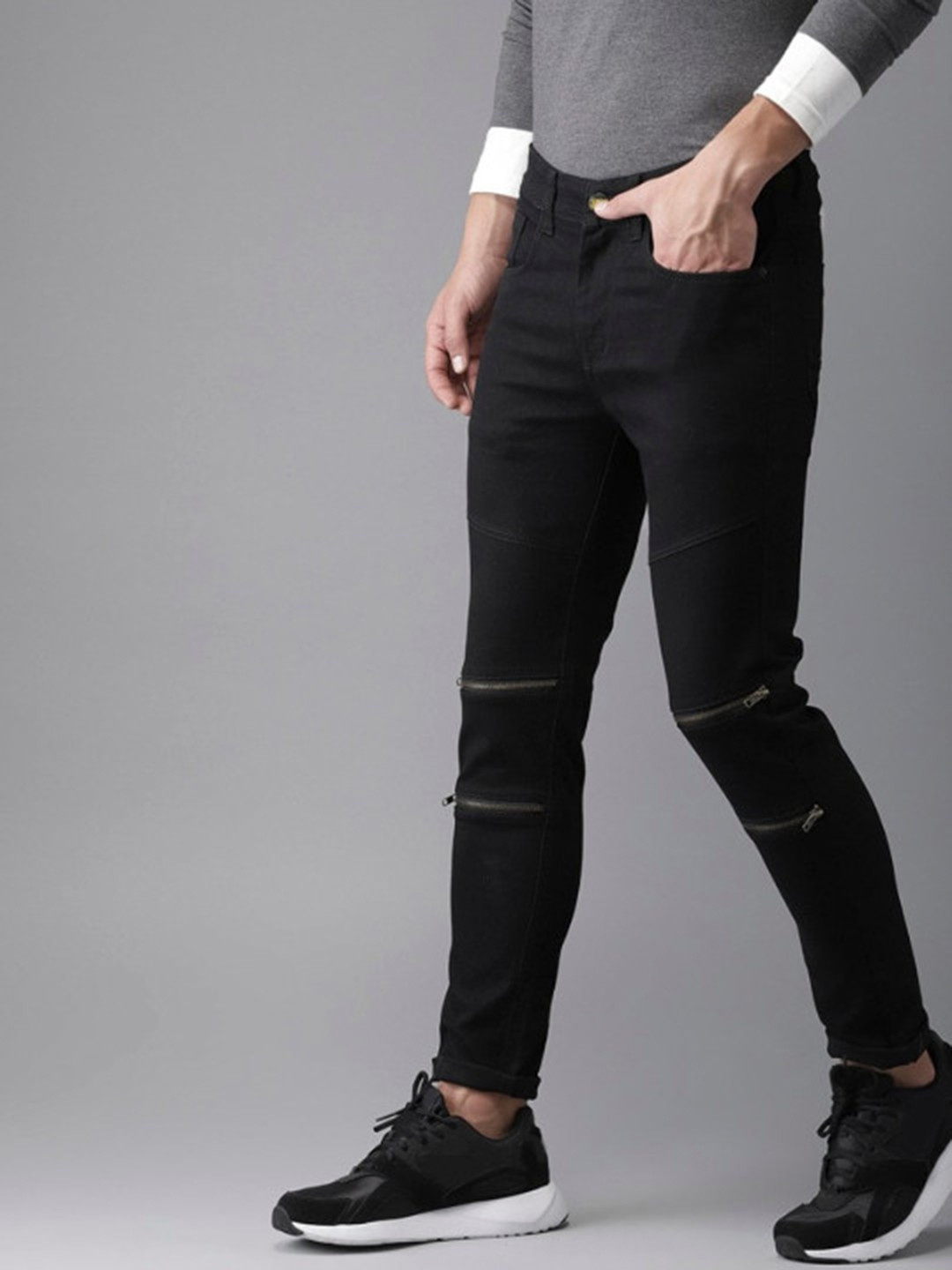 CAHOOT Men Black Slim Fit Stretchable Jeans