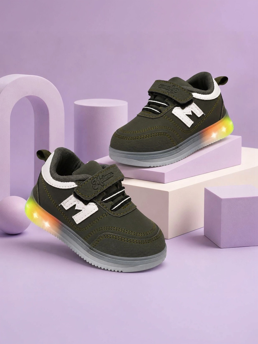 MAIMNE Kids Round Toe Sneakers