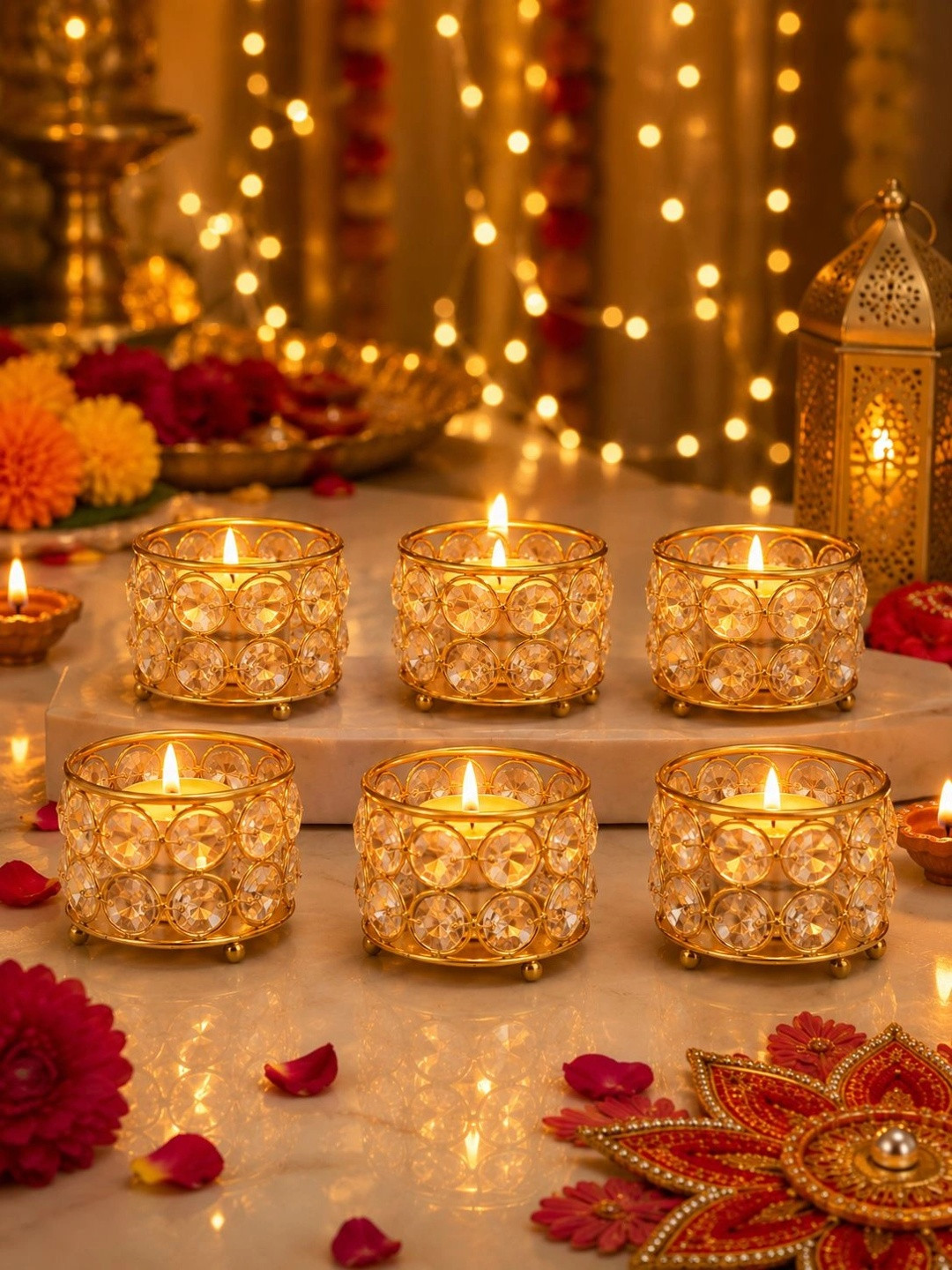 EasyERA Gold-Toned Candle Holder