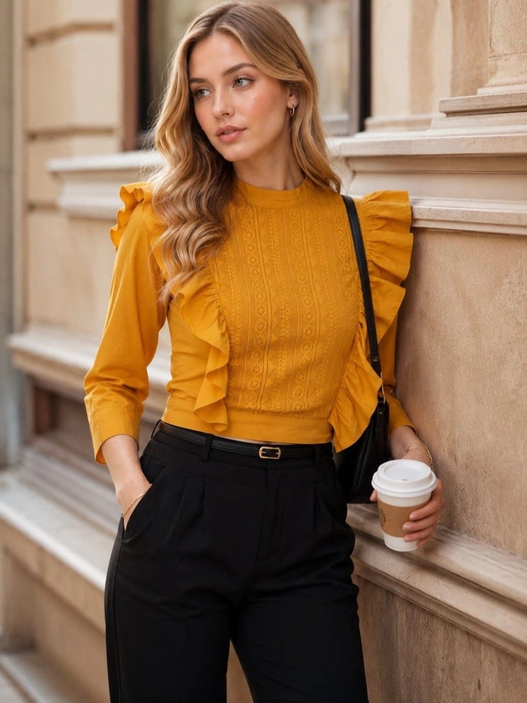 STREET 9 Ruffles Cotton Top