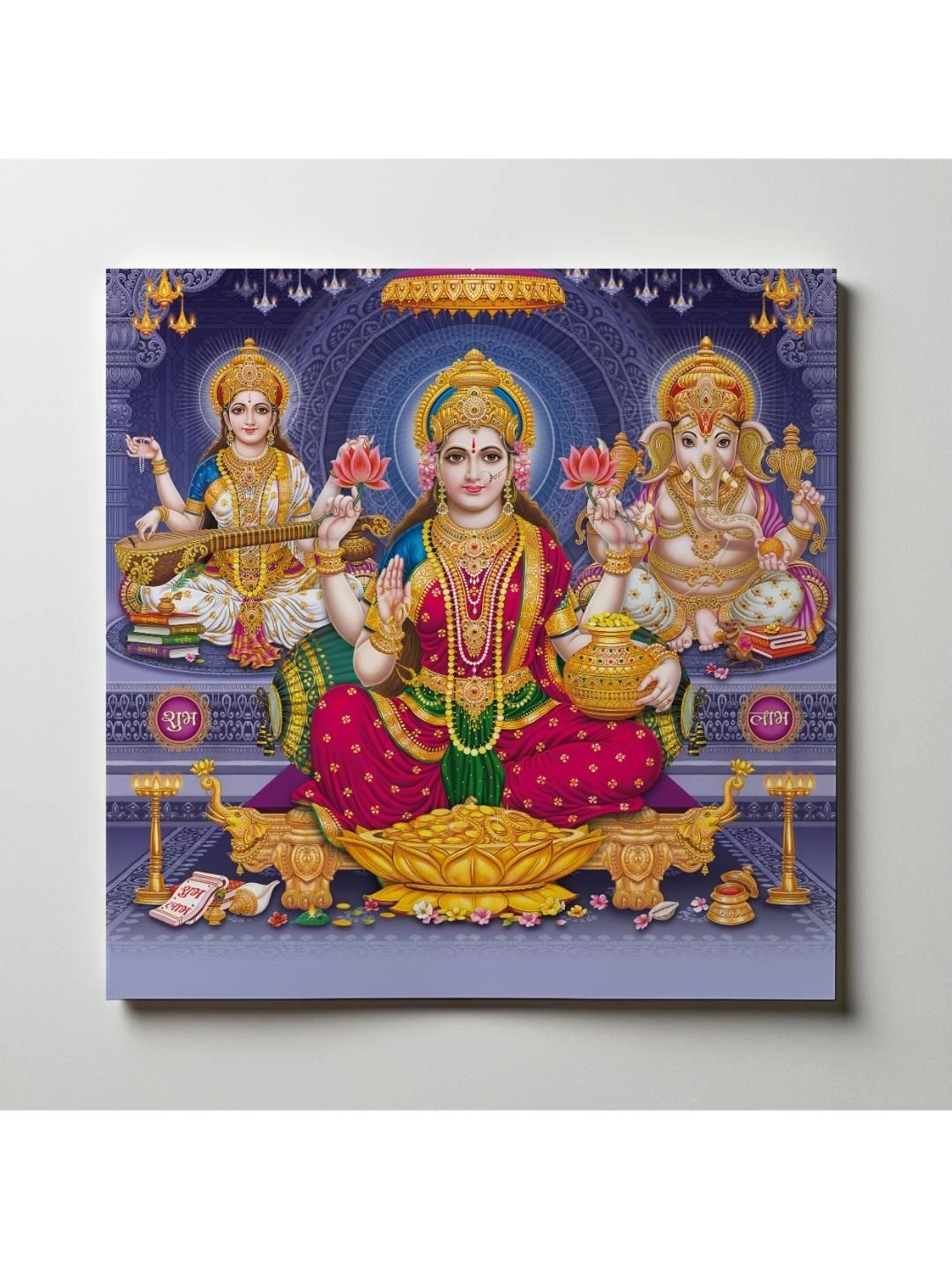 ARTOLIC Lord Lakshmi Ganesha Saraswati Wall Sticker