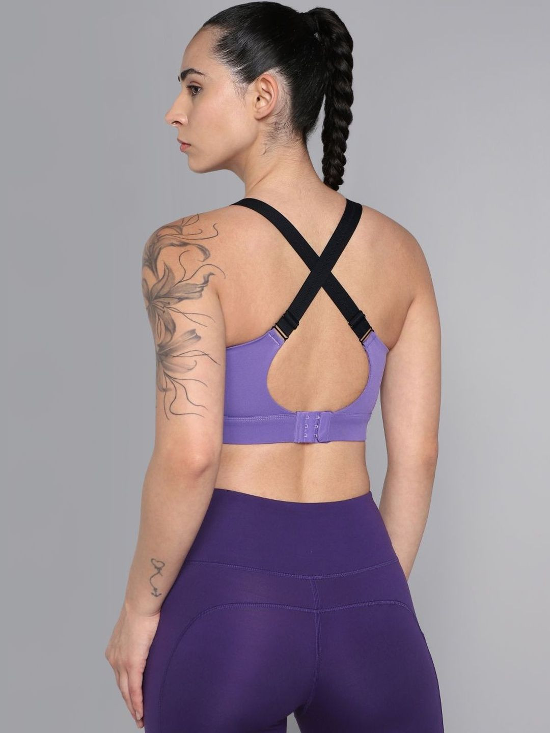 CULT Women's Purple High Impact Running Bra