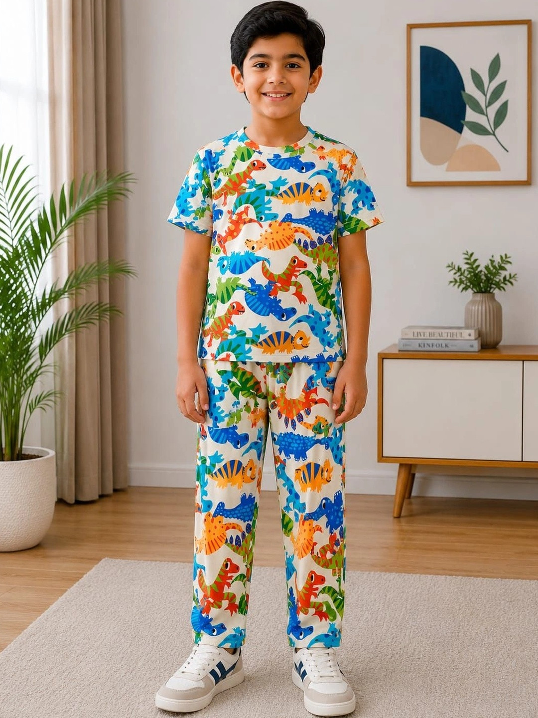 SKIIN BY TIBER Boys Printed Night suit