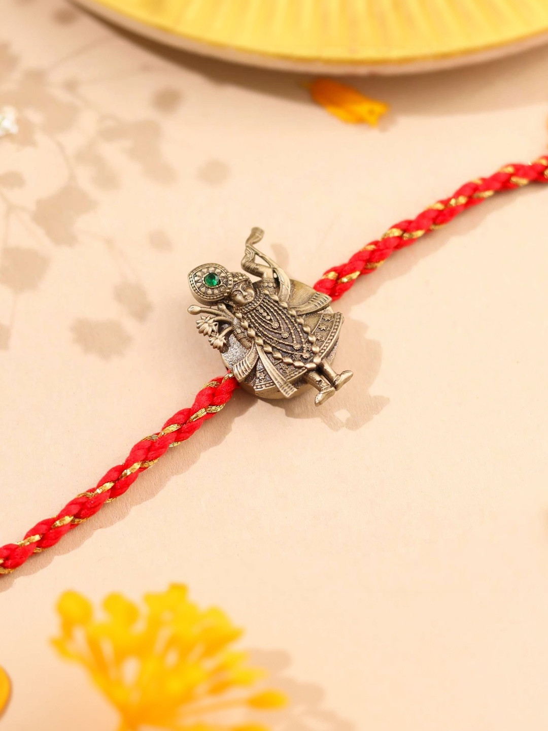 COSA NOSTRAA Shrinathji Convertible Button Cover Rakhi for Brother