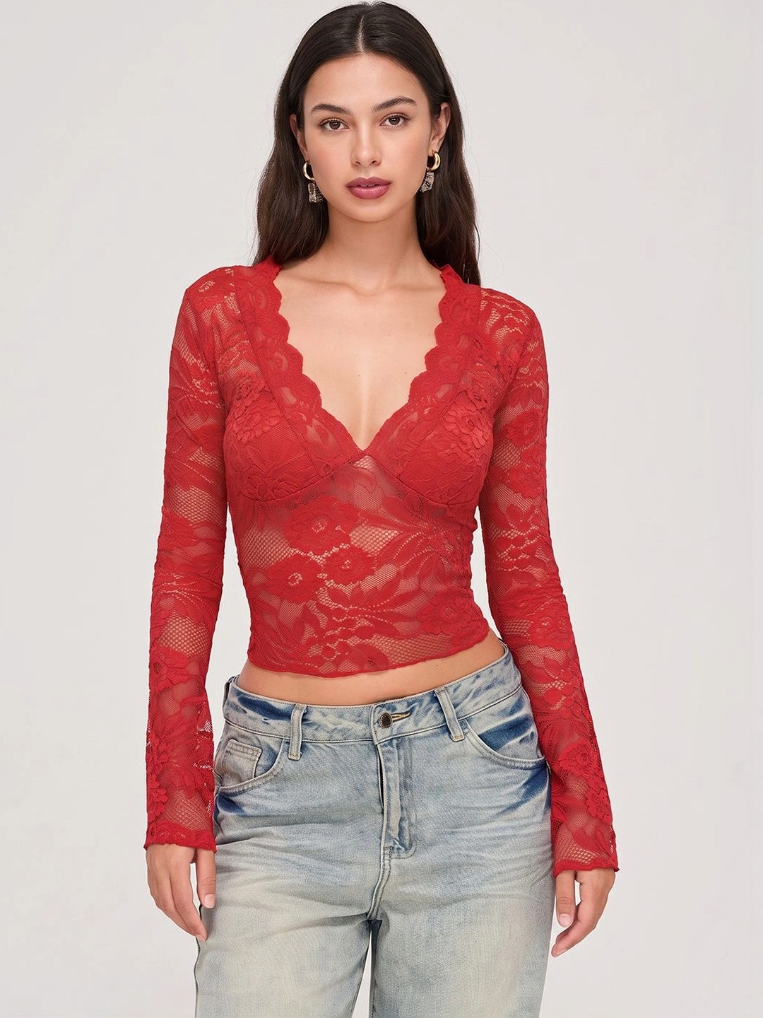 ATELIER REBEL Embellished Crop Top