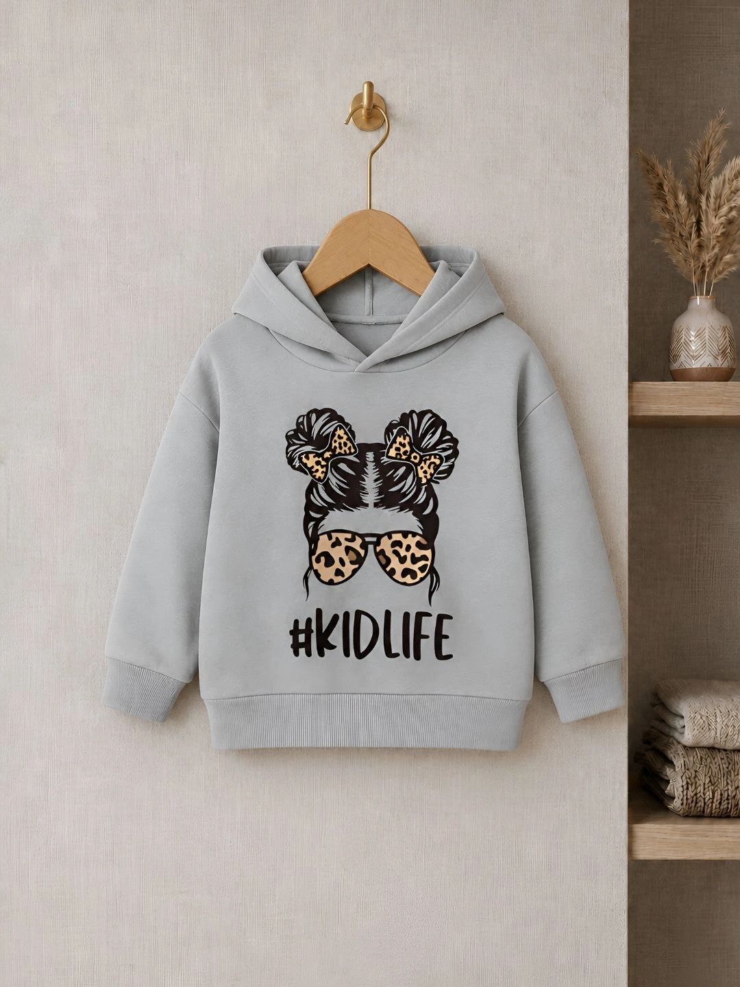 VP TEXX Girls Printed Hooded Sweatshirt