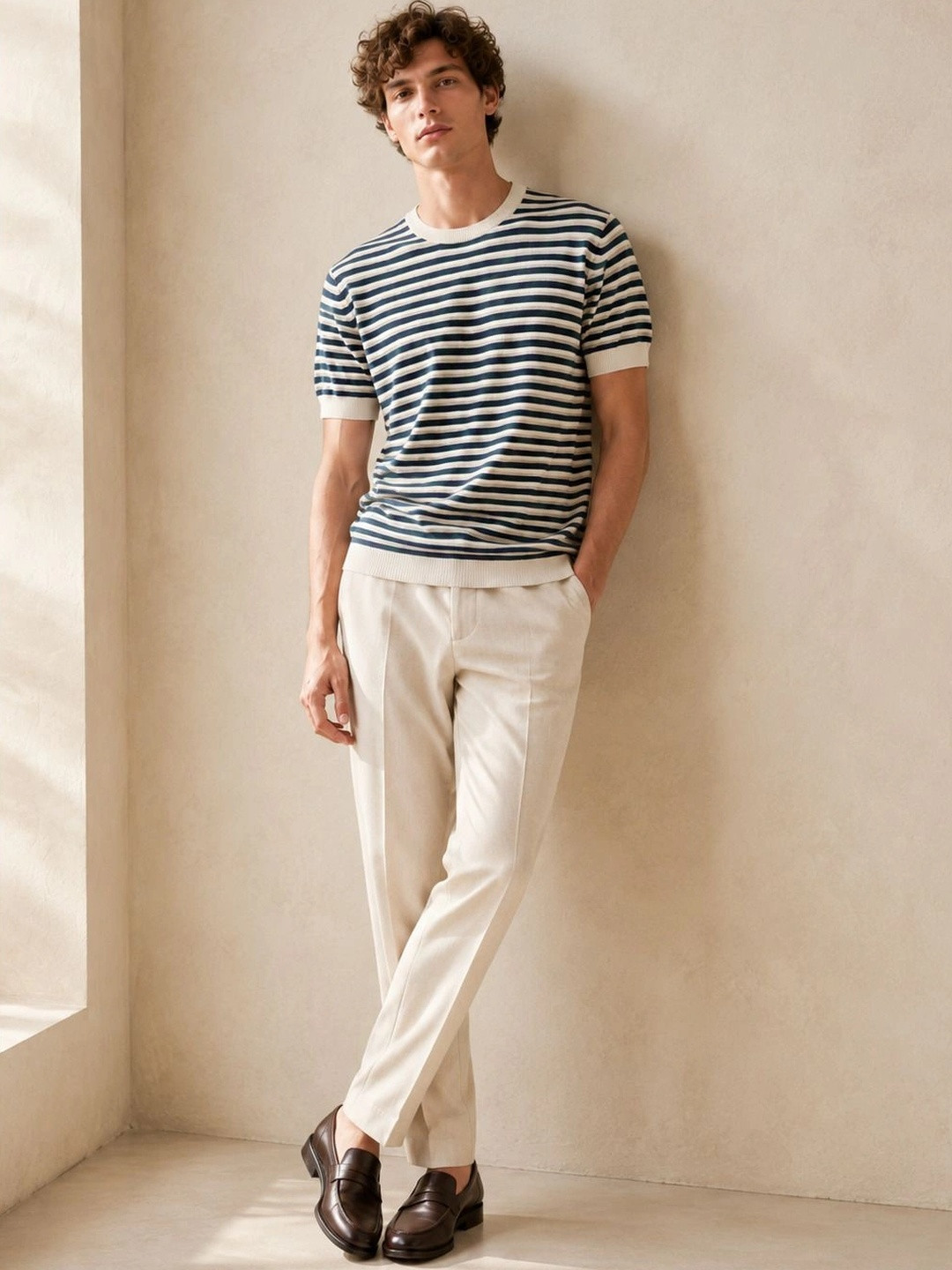 ULUPZ Men Striped T-shirt
