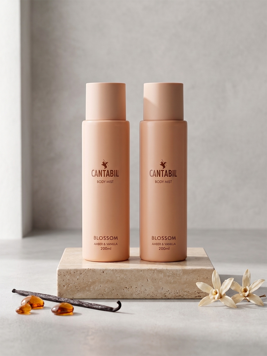 Cantabil Set of 2 Blossom Amber & Vanilla Body Mist - 200ml Each
