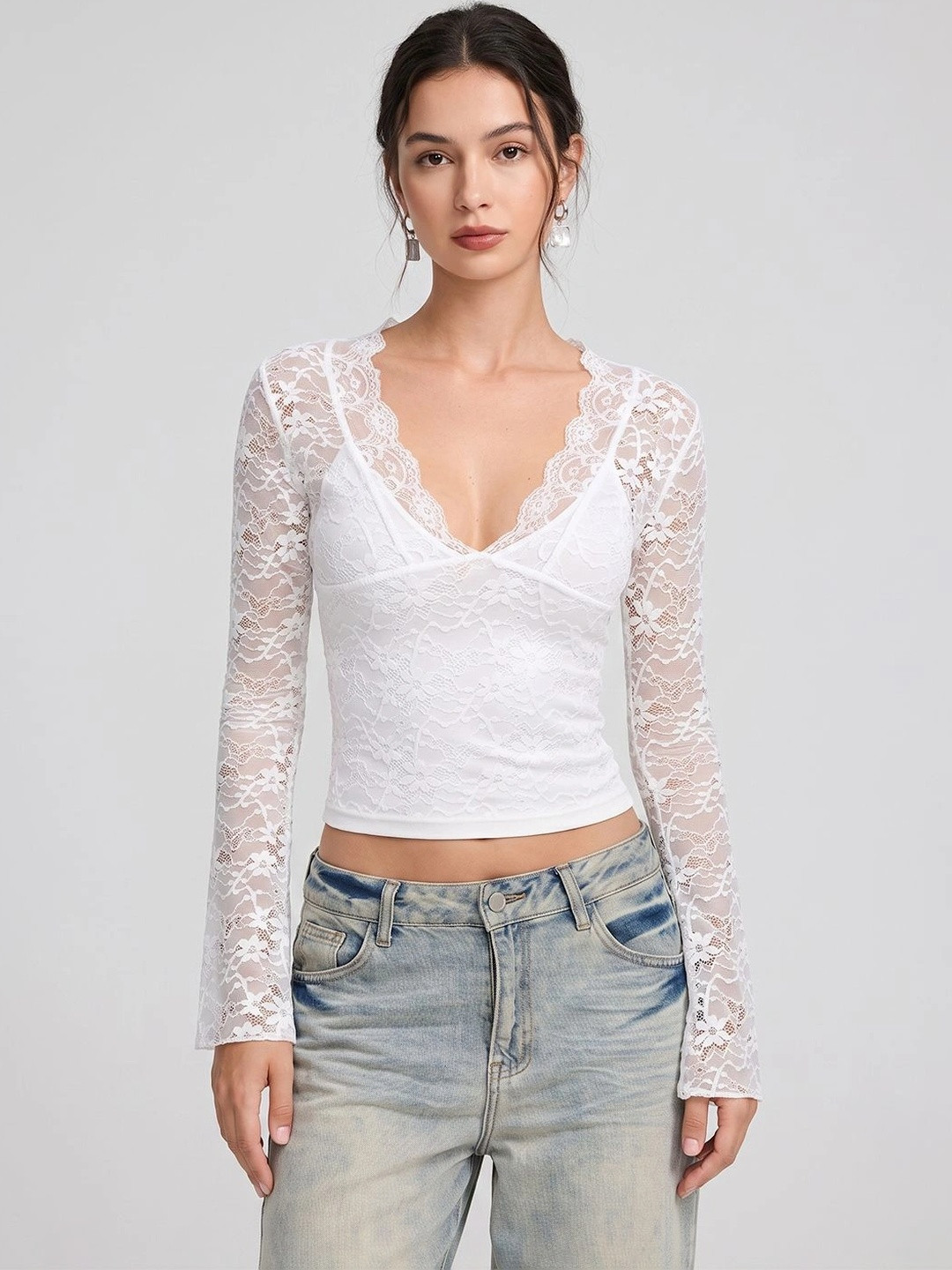 ATELIER REBEL Embroidered Crop Top