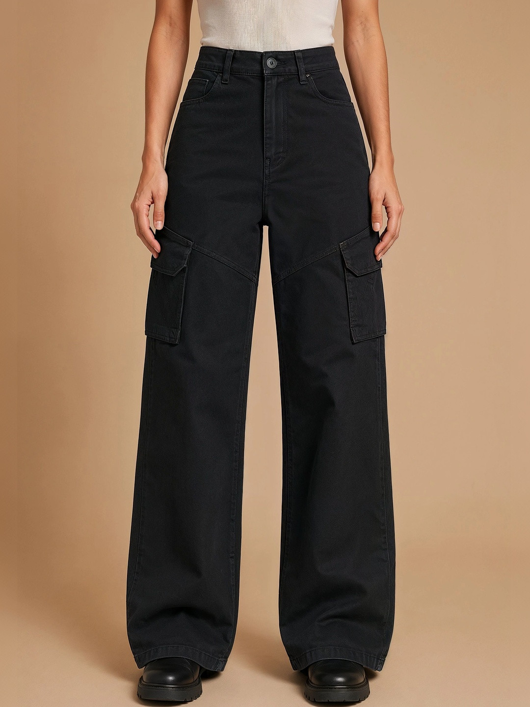 COZY & COVE Women Relaxed Cargos Trousers