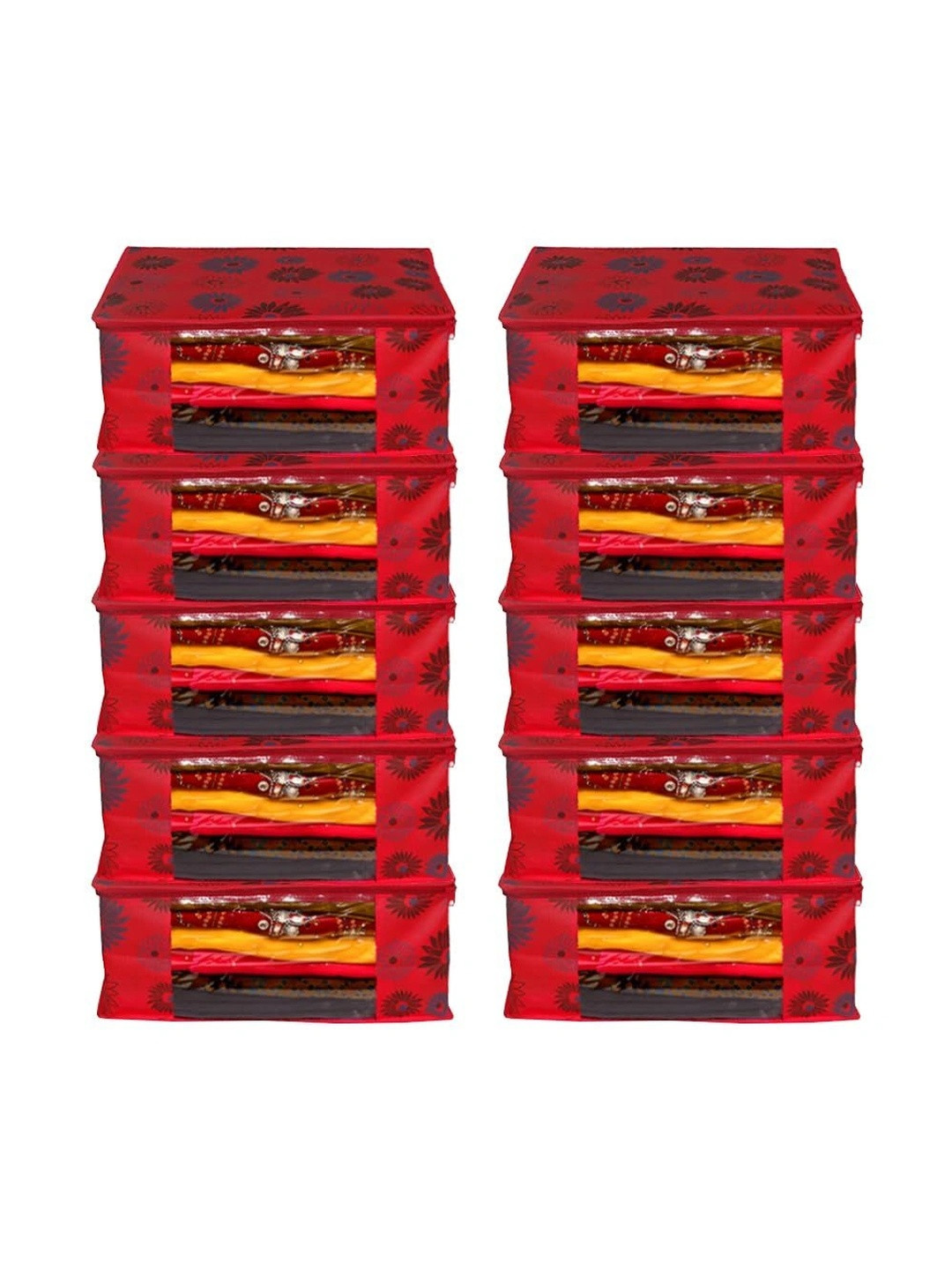 AARON INC Red Set of 6 Reusable Multi-Utility Organisers