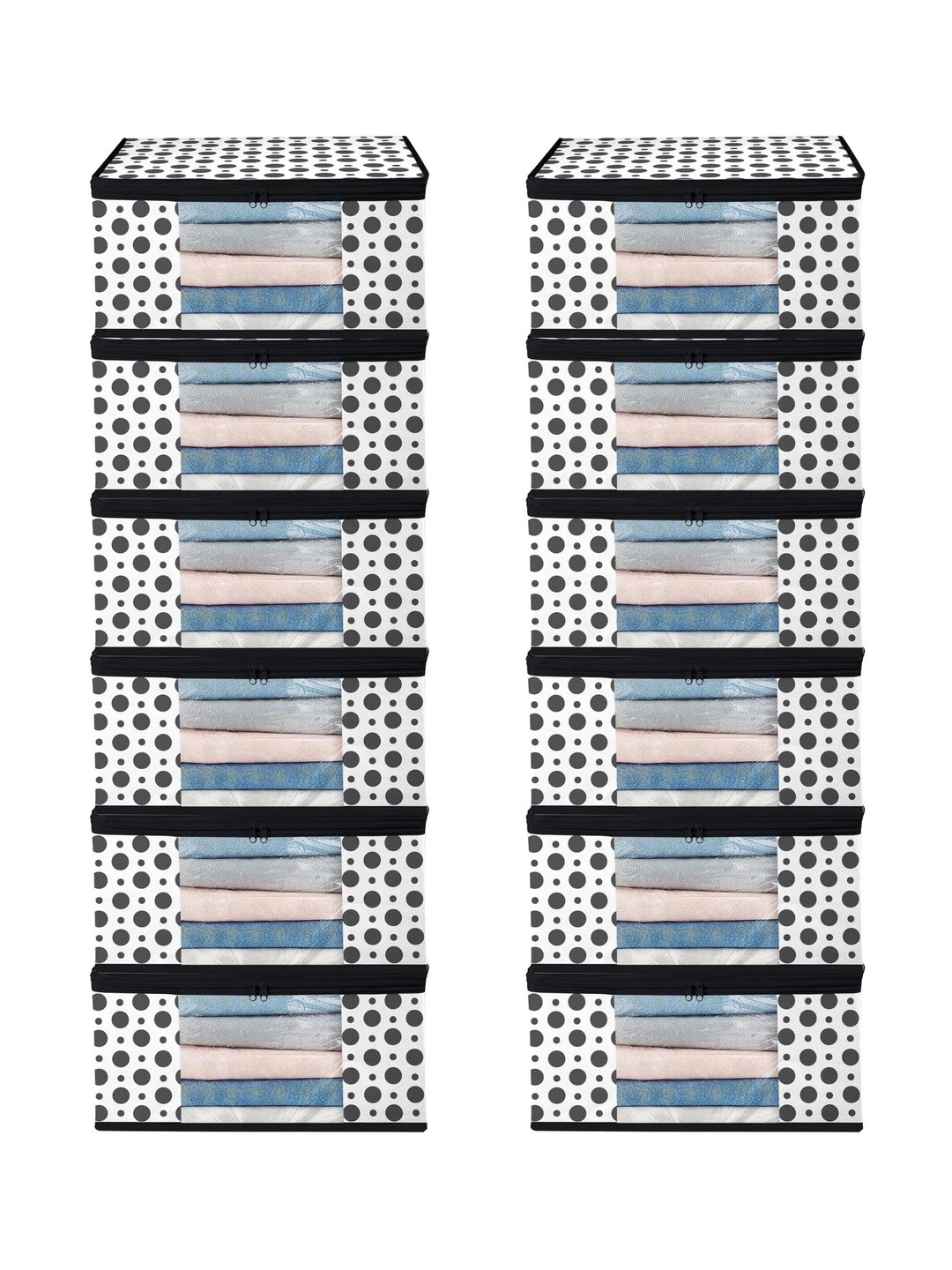 AARON INC Black Set of 6 Reusable Multi-Utility Organisers