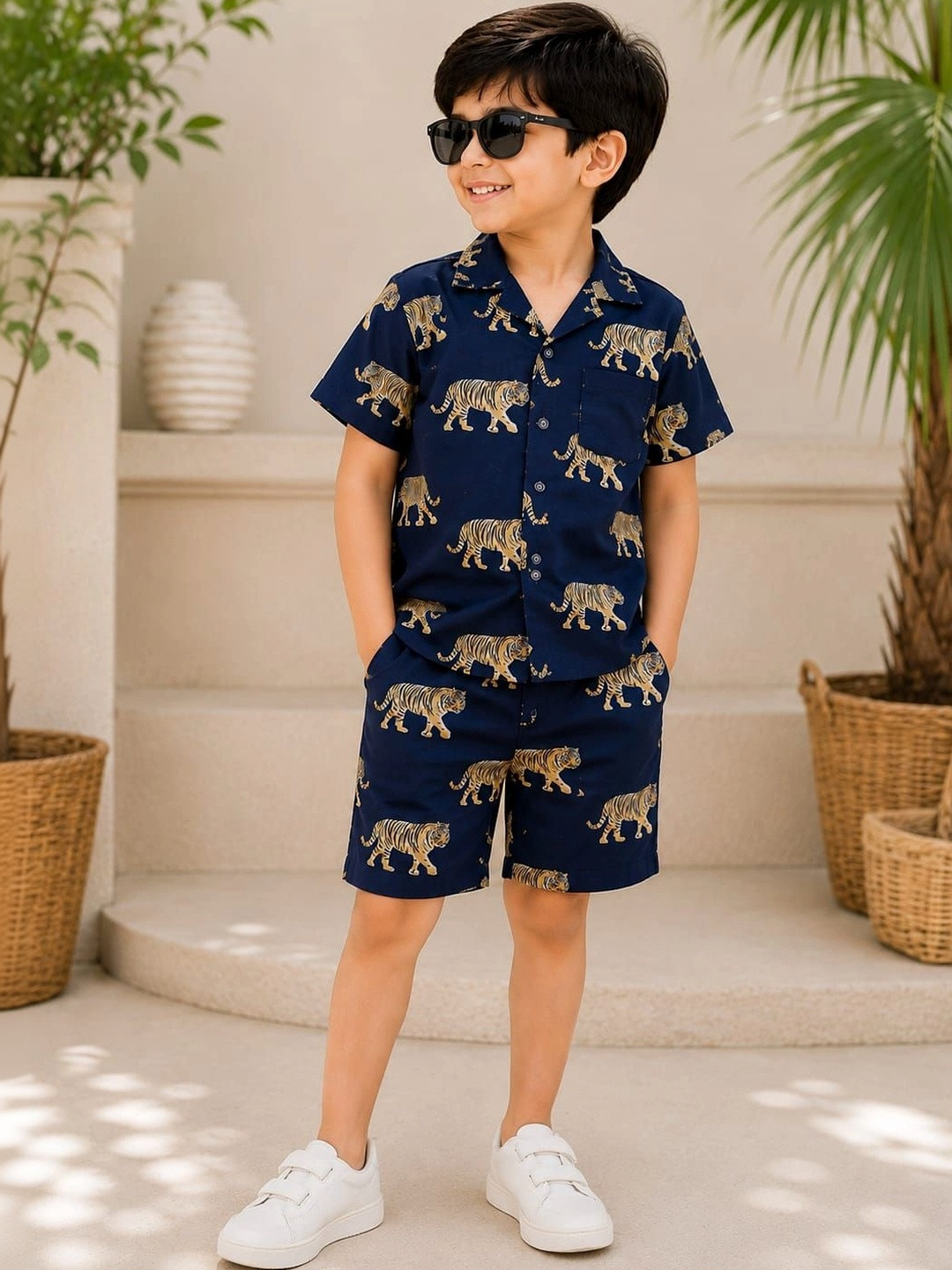 Stuffie Land Boys Conversational Printed Pure Cotton Night suit