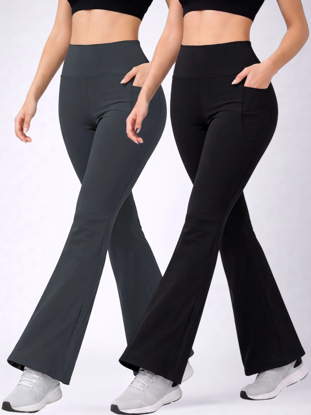 POOJARAN SAREE Pack Of 2 Running Ankle Length Tights
