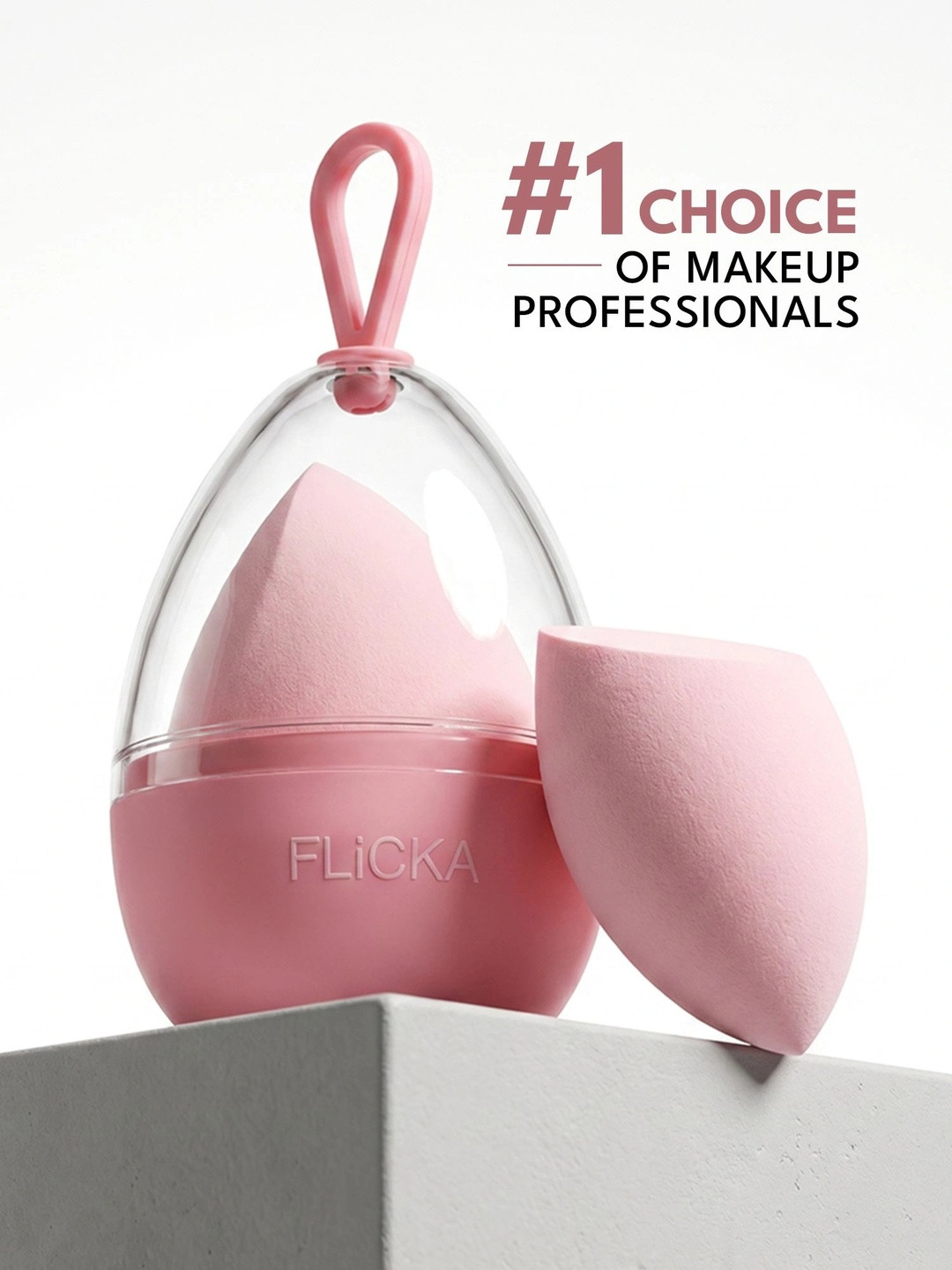 FLiCKA Beauty Blender with Case - Pink