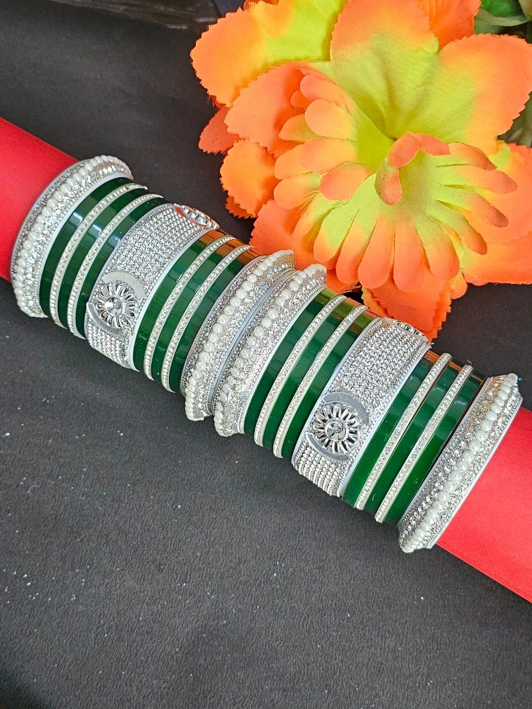 Mehpriye Alloy Silver-Plated Bangles